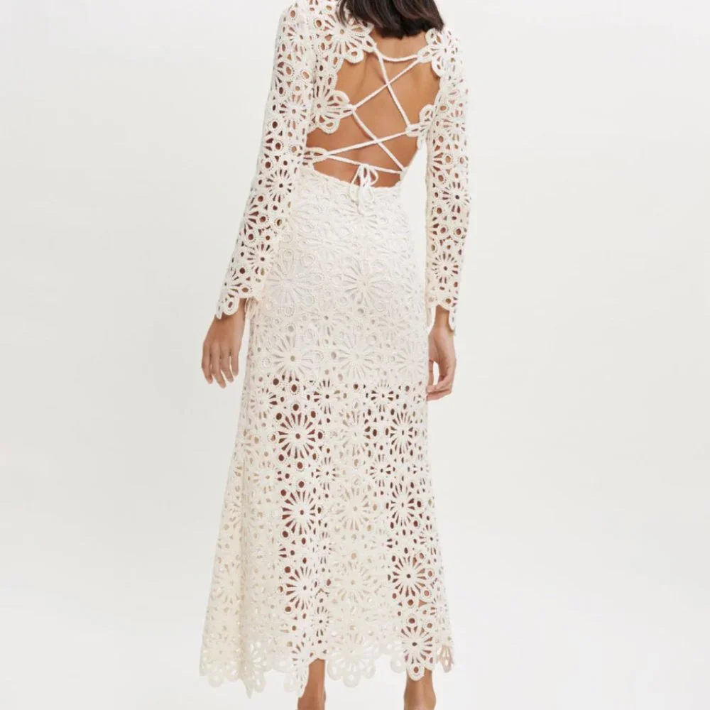 Maje ROZIM Crochet Maxi Dress - Picture 3 of 10